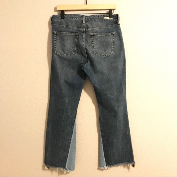 Anthropologie Pilcro High Rise 2 Tone Ankle Jeans - Picture 4 of 8